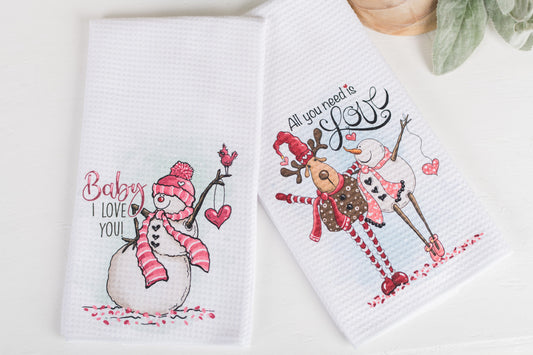 Whimsical Valentine Tea Towels