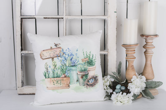 Country Garden Pillow Cover