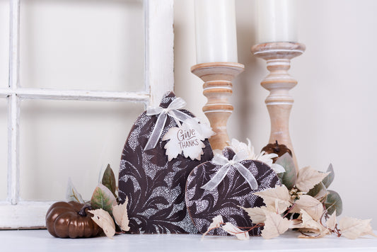 Woodland Wooden Pumpkins - Give Thanks