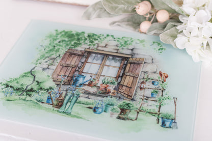Country Garden Cutting Board