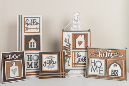 DIY  Fall Interchangeable Square 4.25" Kit - Home