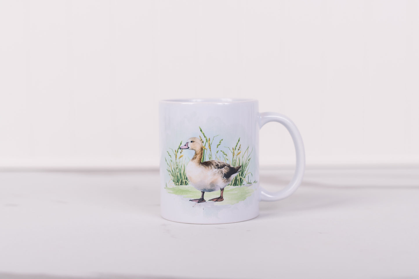 Mug with a duck design on a white background