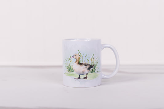 Mug with a duck design on a white background