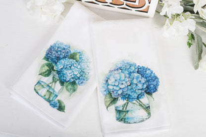 Flower Market Hydrangea Hand Towels