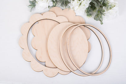 Large Scalloped Oval Interchangeable Frame Kit