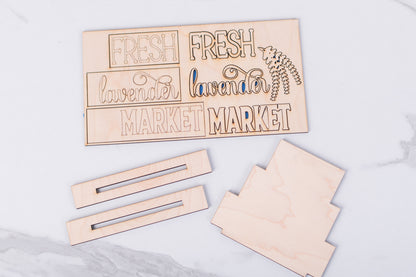 DIY Lavender Decor Set | Tiered Tray Set | Farmhouse Lavender Collection Kit