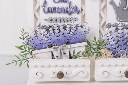 Lavender cottage drawer inserts DIY wood kit