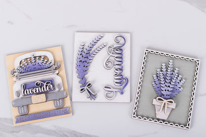 DIY lavender rectangle inserts for farmhouse decor