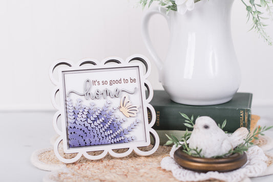 lavender DIY square insert for interchangeable frame