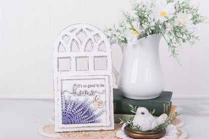 layered lavender insert with home quote design
