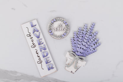 interchangeable porch insert with lavender accents