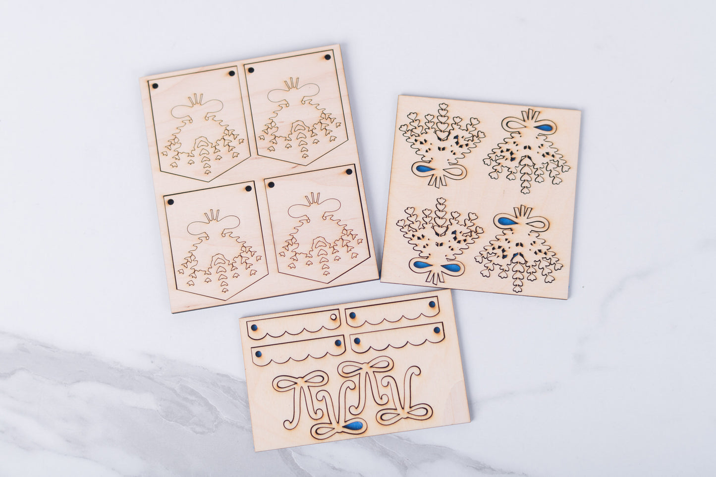 Wooden lavender banner and inserts unfinished DIY kit