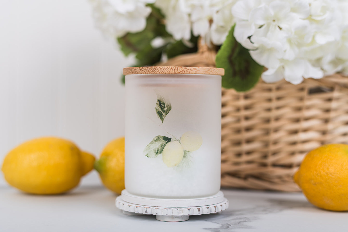  extra small, frosted lemon cannister for the kitchen 