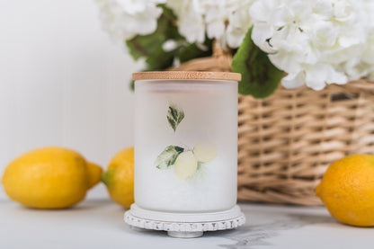  extra small, frosted lemon cannister for the kitchen 