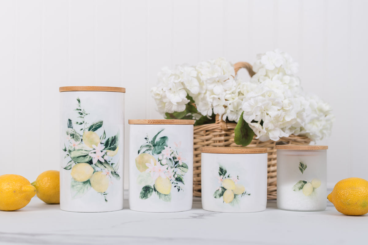  cannister set with lemons