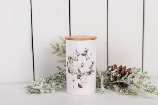 Magnolia Christmas Canister - Large