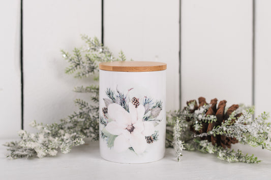 Magnolia Christmas Canister - Medium