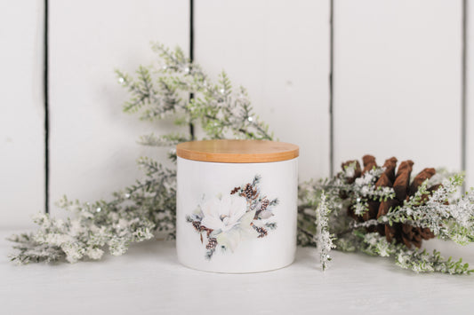 Magnolia Christmas Canister - Small