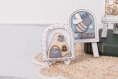 bee themed interchangeable wood mini arch decor
