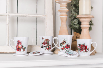 Cozy Christmas Latte Coffee Mugs