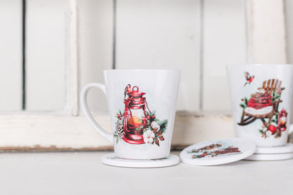 Cozy Christmas Latte Coffee Mugs