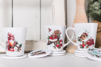 Cozy Christmas Latte Coffee Mugs