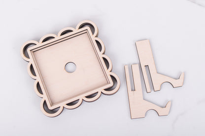 DIY Lace Scallop Frame Kit and Easel