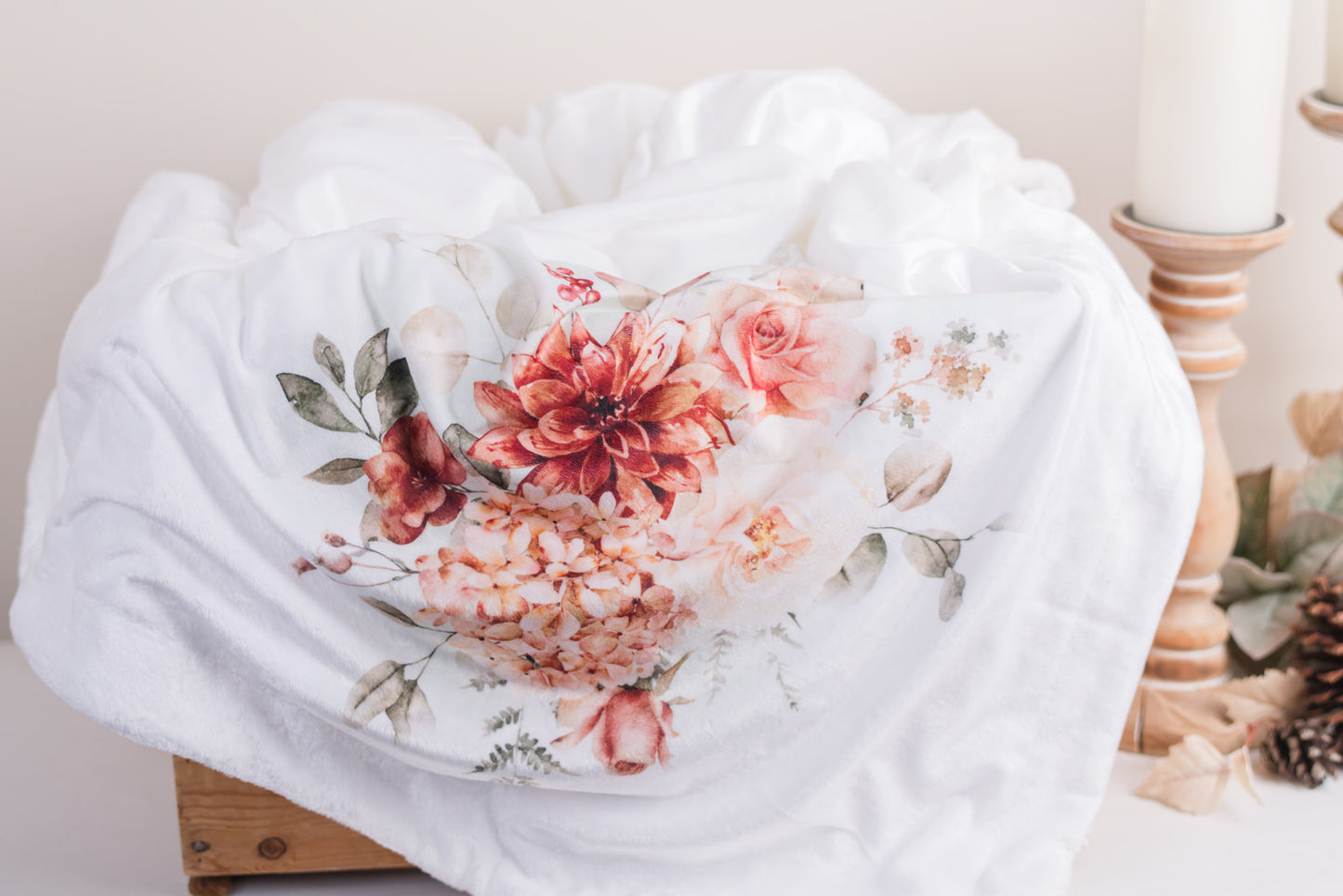 Spicy Floral Blanket Throw