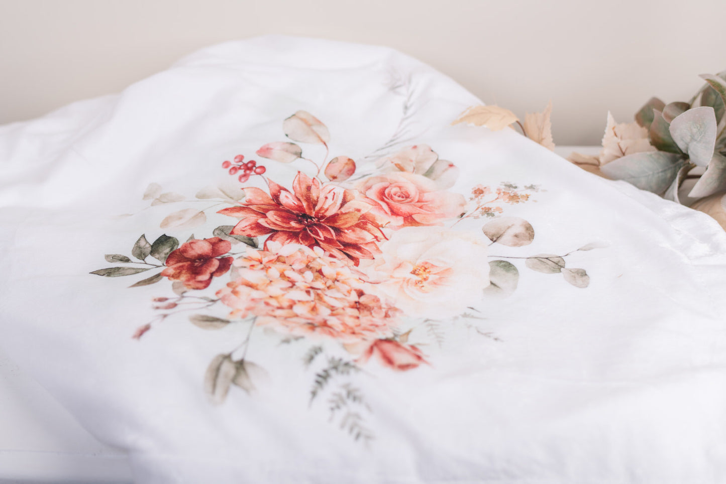 Spicy Floral Blanket Throw