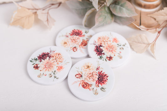 Spicy Floral Coasters