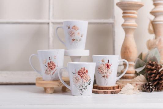 Spicy Floral Latte Coffee Mugs