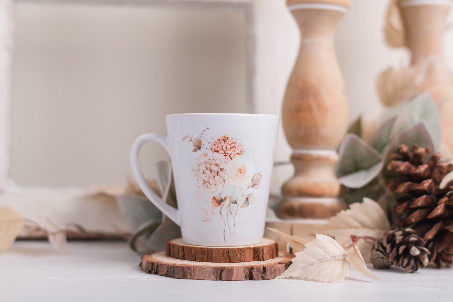 Spicy Floral Latte Coffee Mugs