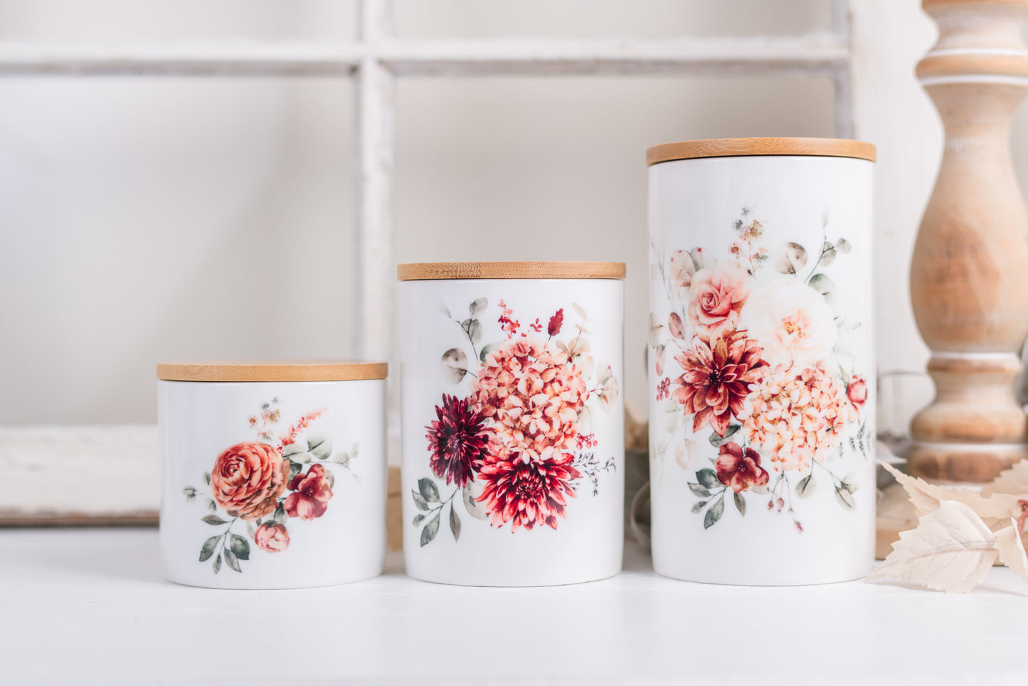 Spicy Floral Bathroom Jar - Large