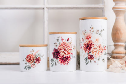 Spicy Floral Bathroom Jar - Large