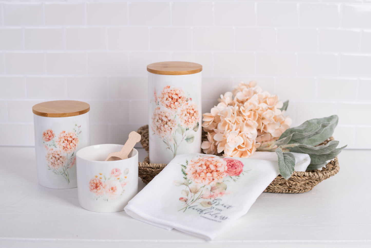 Spring Botanical Bathroom Jar - Small