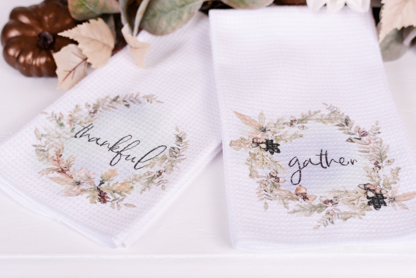 Woodland Tea Towels - Gather & Thankful