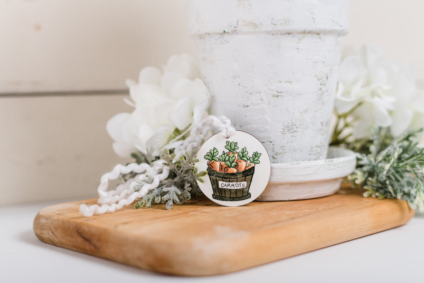 Country Garden - Pots Round Decor Tag