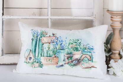 Country Garden Lumbar Pillow Cover