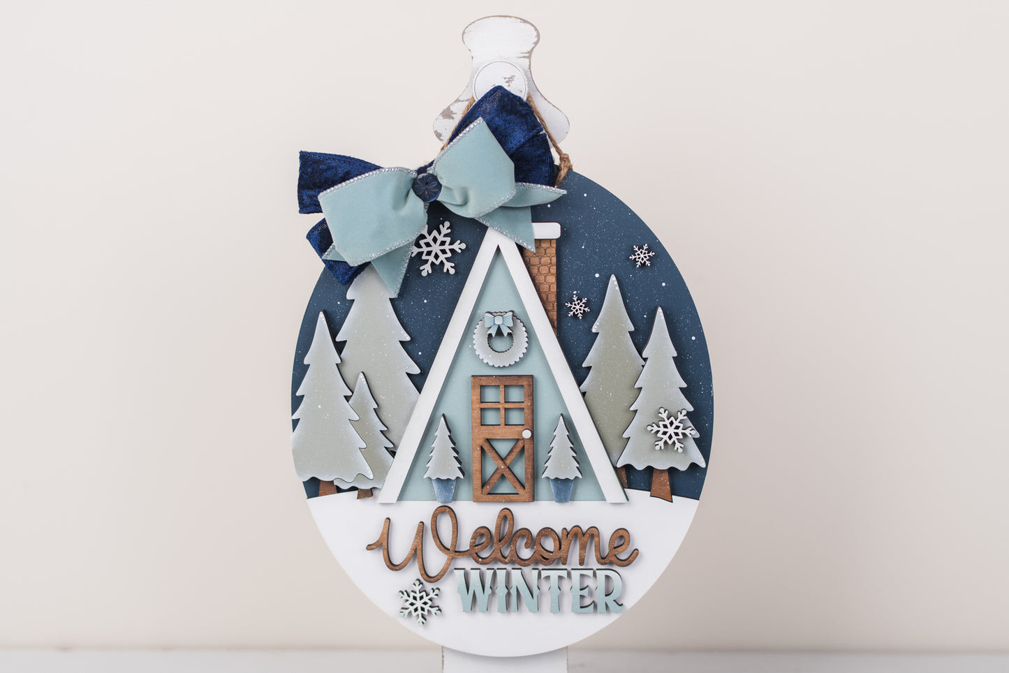 Winter Cabin DIY Door/Post Hanger Sign DIY Kit