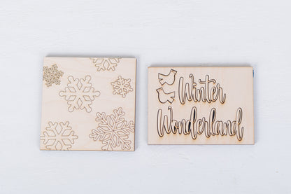 Winter DIY Interchangeable Square 4.25" Kit - Let it Snow