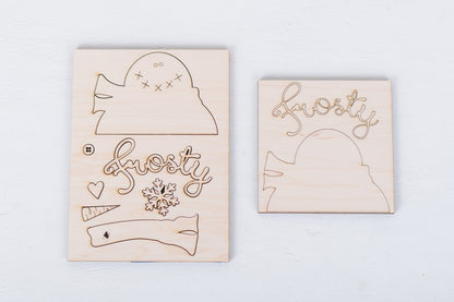 Winter DIY Interchangeable Square 4.25" Kit - Let it Snow