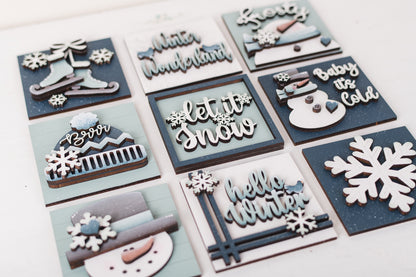 Winter DIY Interchangeable Square 4.25" Kit - Let it Snow