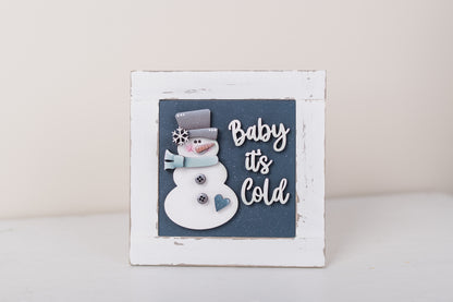 Winter DIY Interchangeable Square 4.25" Kit - Let it Snow