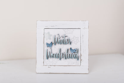 Winter DIY Interchangeable Square 4.25" Kit - Let it Snow