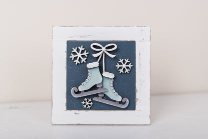 Winter DIY Interchangeable Square 4.25" Kit - Let it Snow