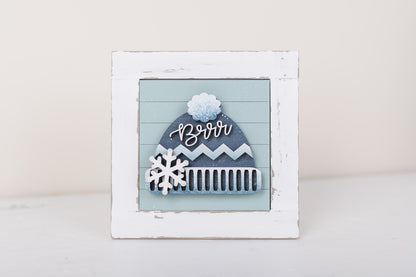 Winter DIY Interchangeable Square 4.25" Kit - Let it Snow