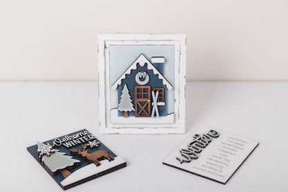 Winter Cabin DIY Sign Trio Kit - Interchangeable