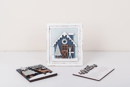 Winter Cabin DIY Sign Trio Kit - Interchangeable
