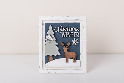 Winter Cabin DIY Sign Trio Kit - Interchangeable