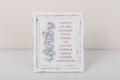 Winter Cabin DIY Sign Trio Kit - Interchangeable